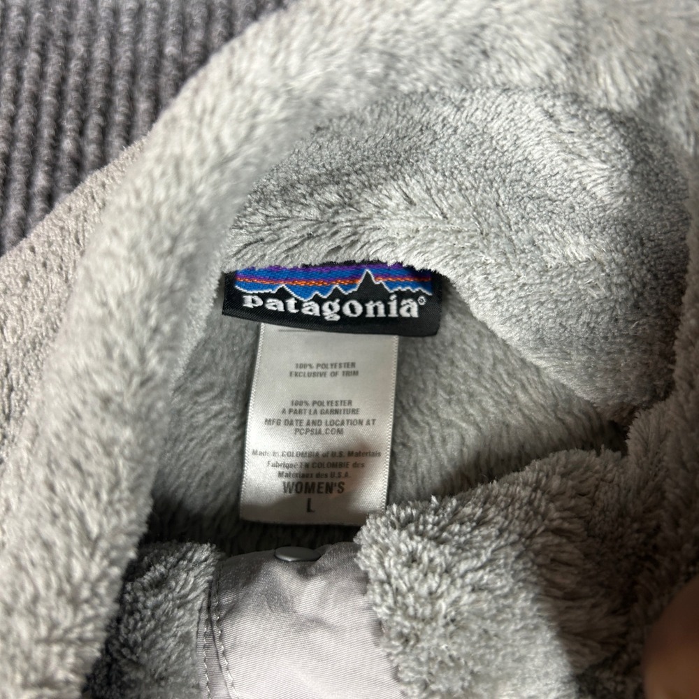 Patagonia Womens Los Gatos 1/4 Zip Fleece Pullover Jacket Grey Large L - Picture 3 of 6